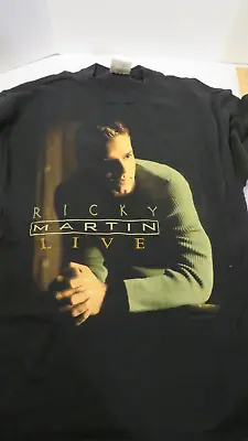 VTG 1999 Ricky Martin Live Livin La Vida Loca Tour Concert Winterland Shirt Sz L • $49