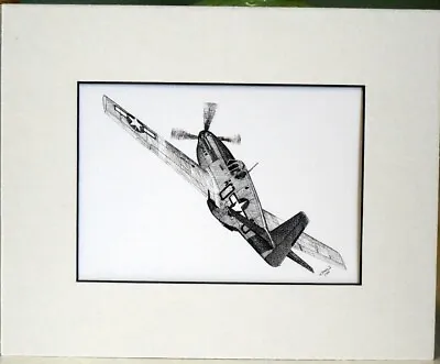 P-51C Mustang 8X10 Pen And Ink Art Print By Willie Jones Jr • $19.99