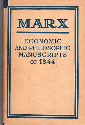 Karl Marx / Economic And Philosphic Manuscripts Of 1844 1961 • $21