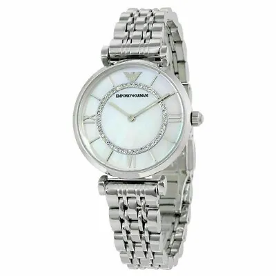 £64.99 • Buy Brand New Genuine Emporio Armani Ar1908 Womens / Ladies Silver Watch
