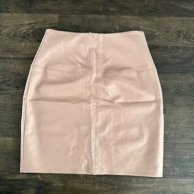 Missguided Faux Leather Skirt 8 • £1