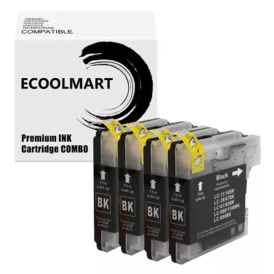 4 Black Ink Cartridge Fits Brother LC65 MFC-6890CDW MFC-5895CW MFC-6490CW 5890CN • $9.18