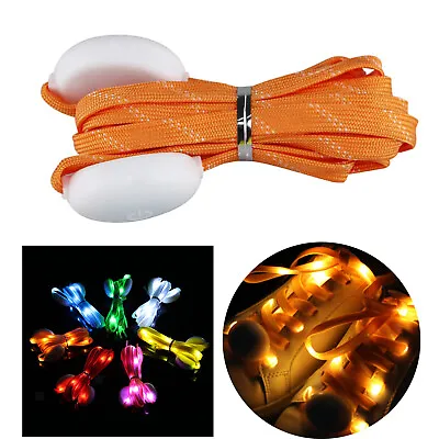 £4.63 • Buy LED Light Up Shoe Laces Flash Shoelaces Party Shoe Strings Orange