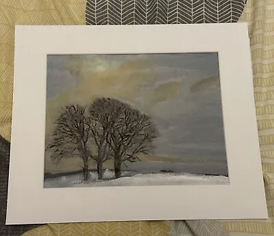 Watercolour Painting By Mark Leary Snowy First Light On Dartmoor • £25