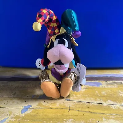Walt Disney Mouseketoys Jester Goofy Mini Beanie Size 5x10 Inches With Tags • $9.99