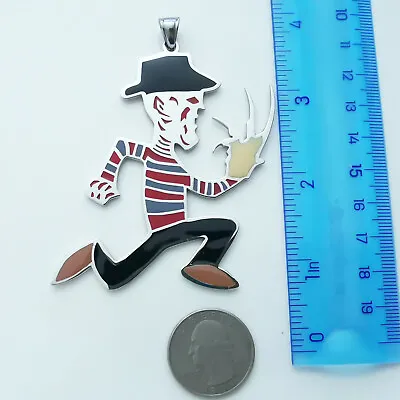 Hip-Hop Stainless Steel ICP Freddy Krueger Mens Pendant Necklace 30'' Ball Chain • $10.99