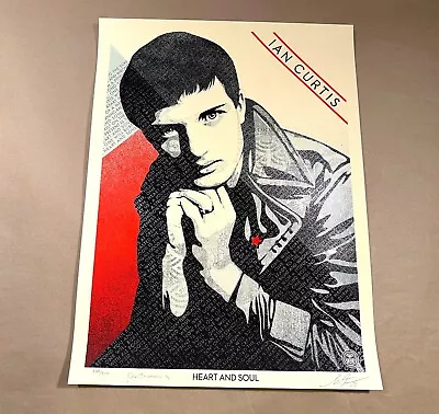 🎶 Obey Giant Ian Curtis Heart & Soul Shepard Fairey Signed Print Joy Division • £80.76