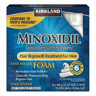 ✳️ Kirkland Signature Minoxidil 5% Foam Men Hair Regrowth Treatment 2 Months ✳️ • $27.77