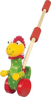 £19.54 • Buy Dinosaur Push Along Toy - Animal Push And Pull Along Toys For 1 Year Olds, Woode