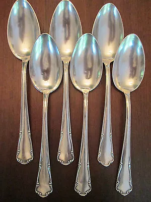 LOT Of 6 SOUP SPOONS! Vintage ROSTFREI Silverplate: EXCELLENT! • $59.84