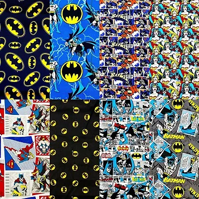 DC Comics Licensed Printed Fabric 100% Cotton Sheet Craft Material 110cm Wide • £5.94