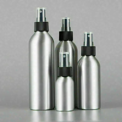 £4.29 • Buy Aluminum Containers Metal Atomizer Refillable Platinum Empty Spray Bottle Mist