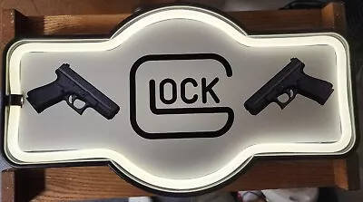 Glock Promotional Gun Sign Illuminated Led Man Cave Sign. • $40