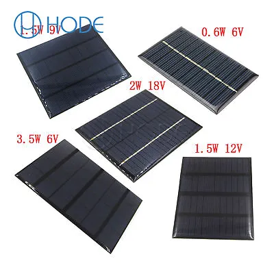 0.6W/1.5W/2W/3.5W 6V-18V Solar Panels Battery Charge Solar Battery Panels • £4.27