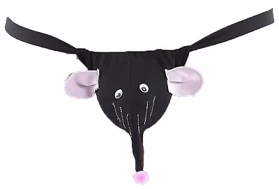 Mens Sexy Fun Novelty Rat Mouse Posing Pouch G-string Thong Brief One Size • £4.99