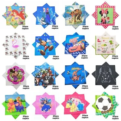 £5.95 • Buy All Theme Birthday Disney Cartoons Party Napkins Decorations