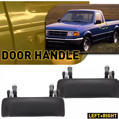 Door Handle Front Driver Passenger Side Smooth Black Right Left For Ford Ranger • $11.99