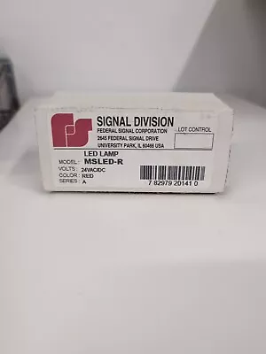 Federal Signal MSLED-R LED LAMP 24vac/DC RED Series A  0782979201410 • $29.99