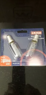 2 X Lyvia 40W Cooker Hood Appliance Light Bulb 240v SES E14 Extractor Fan Lamp • £3.95