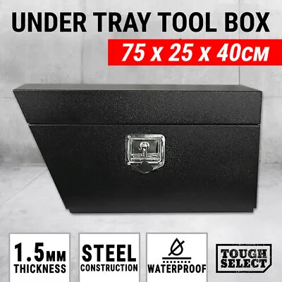 $139 • Buy Under Tray Tool Box Left Ute Black Steel Toolbox Truck Undertray Underbody