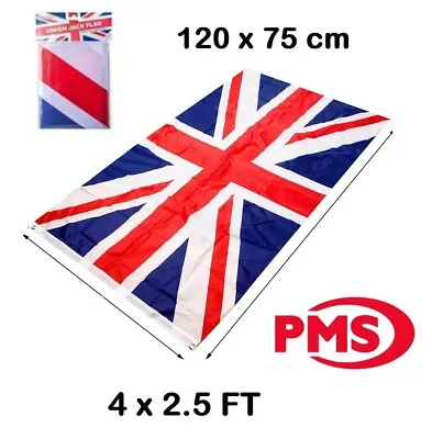 120cm X 75cm Union Jack Flag Great Britain Fabric Polyester British GB Sport UK • £2.99