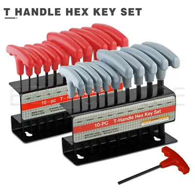 10/20 Pcs T Handle Wrench Hex Key Set Allen Metric/SAE T Bar Allan Keys • $14.99