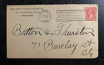 Antique Cover 1895 Advertising New York Steam Co Machine Cancel • $14.99