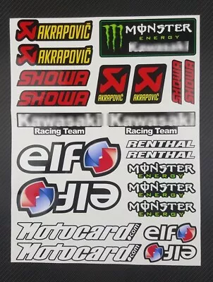 Motorcycle Fairing Stickers Race Bike Graphics Decals For Kawasaki ZX-10R ZX-6R • £11.88