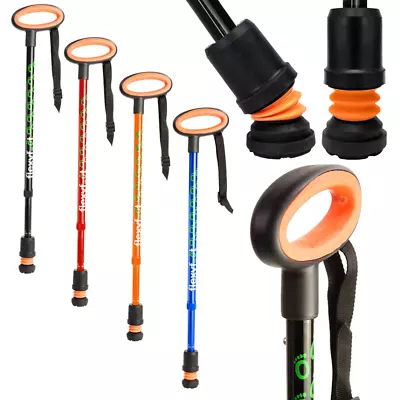 Flexyfoot Oval Handle Shock Absorbing Walking Stick | Range Of Colours Available • £29.95