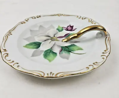 Vintage Rossetti  Hand Painted Flower Plate W/Handle Made In Occupied Japan • $9