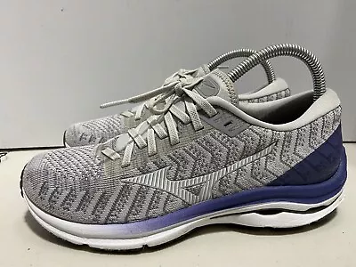 Mizuno Womens Wave Rider 24 Gray Running Shoes Size 8.5 • $38