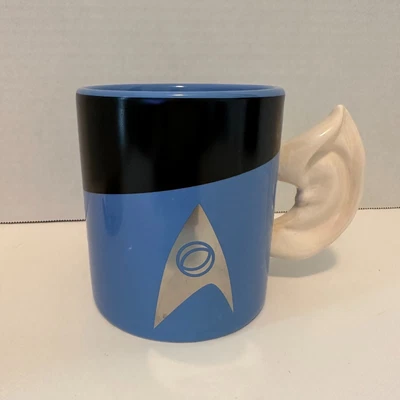 £21.63 • Buy Just Funky 2016 Star Trek Molded Spock Ear Coffee Mug Cup Blue Black White