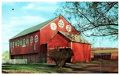 Vintage Postcard New Smithville PA Red Barn Hex Signs Dutch Country-Penn47 • $5.59