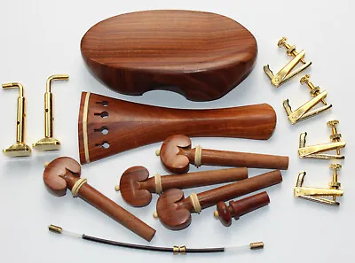 1set New Rosewood 4/4 Violin Accessories  Chinrest Endpin Tuner Tail Gut  • $16.99