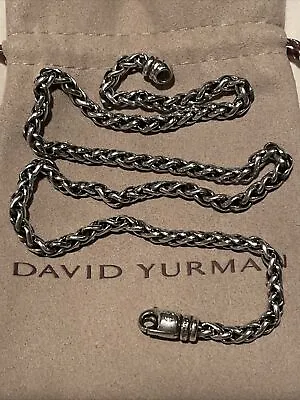 David Yurman Wheat Chain Necklace 4mm  18” 925 Sterling Silver • $345