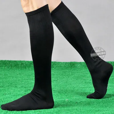 Men's Sports Football Solid Color Stockings Over The Knee High Socks Baseball • £5.99