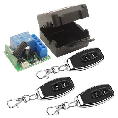 DieseRC 433Mhz Universal Wireless Remote Control Switch DC 12V 1CH RF Relay Rece • £11.29