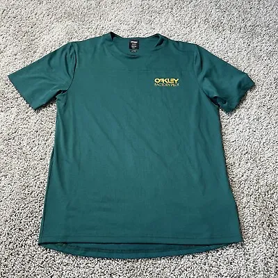 Oakley Factory Pilot Lite MTB Jersey Men's T-Shirt Poseidon Large Green • $14.95