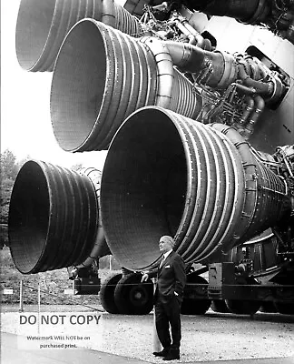 11x14 Nasa Photo - Wernher Von Braun Stands By Engines Of The Saturn V (ep-346) • $14.98