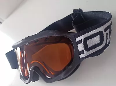 Scott Ski Snowboard Goggles Mens Black Frame White Lenses Snow Train Vintage  • $14.50