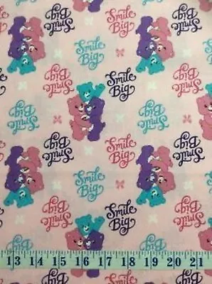 Care Bears Sparkle And Shine Smiles Pink Cotton Quilting Fabric 1/2 YARD • $14.50