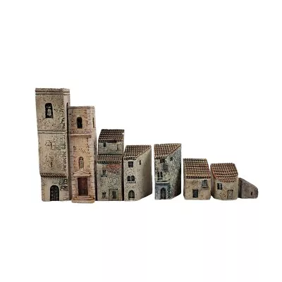 Dominque Gault J Carlton Miniature Ceramic Village Buildings Lot Of 7 Vintage • $99.94