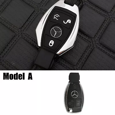 Fits For Mercedes Benz CLA CLS CLK GLK GLA GLC Chrome Key Fob Case Metal Cover • $15.96