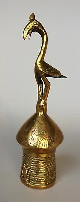 £19 • Buy Brass Candle Snuffer: Exotic Bird Perched On Hut: 19cm Tall
