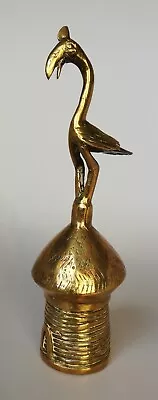 £19 • Buy Brass Candle Snuffer: Exotic Bird Perched On Hut: 19cm Tall