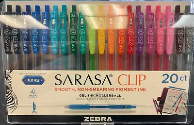 Zebra Pen Sarasa Clip Retractable Gel Ink Pens Fine Point 0.5mm Assorted Color • $14.99