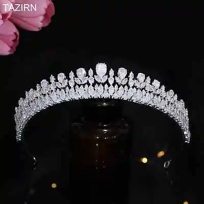 Tiaras Women Vintage Crystal Party Crown Bride Wedding Hair Accessories Jewelry • $80.78