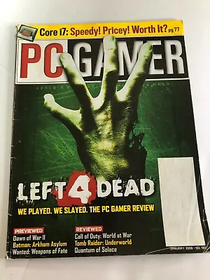 PC GAMER Vintage January 2009 Video Game Computer Magazine • $9.99