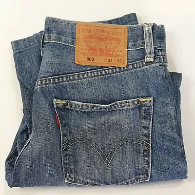 Levi's 503 Jeans - Blue - 31  Waist - Distressed Pockets • $32.95