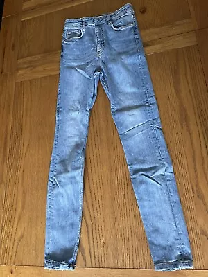 Ladies Zara Stretch Blue Skinny Jeans 8 W26 EU36 • £4.99